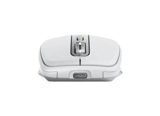 Logitech MX Anywhere 3S Compact Wireless Mouse – Pale Grey, 8K DPI, Fast Scrolling, Bluetooth & USB-C